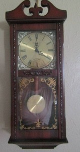 lot 42 image: WESTMINISTER CHIME WALL CLOCK  BY Daniel Dakota  2294 12