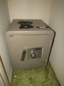 lot 47 image: 40 year old fire resistant safe, #A698380, no combo no key  OPENED