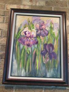 lot 135 image: IRIS PAINTING FRAMED 29 12 23 12