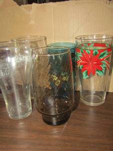 lot 173 image: Coca Cola glasses and butterfly glass