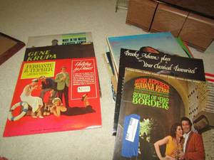 lot 230 image: record lot includes, Gene Krupa, Herb Alberts, holiday for pianos, wade in the water and many more qty 15