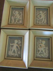lot 306 image: Framed Angel art  8x6 qty 4