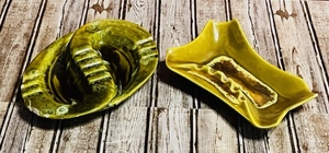 lot 53 image: Vintage 60s Marcia Ashtray 405-USA &amp Vintage Mid-Century Green Marcia Ashtray