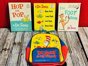 lot 64 image: Three Dr. Seuss Childrens Books from 1960-1968 WDr. Seuss &amp His Friends Backpack