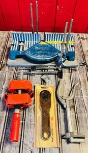 lot 141 image: Bessel WS3 3 90 degree Corner Clamp, Kupper Perfekt Mitre, Dritz Wheel Cutter, &amp Other Clamping Tool