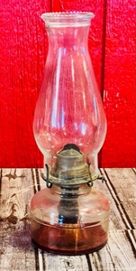 lot 165 image: Antique KeroseneHurricane Lamp