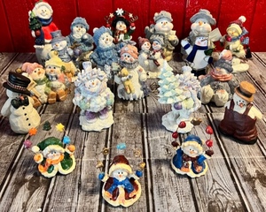 lot 183 image: Holiday Season is Upon Us Lot of 20 Snowmen Figurines- Including Crazy Mountain Imports &amp Ks Collection