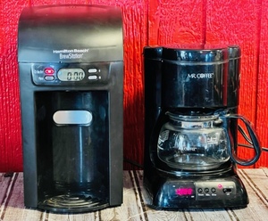 lot 187 image: Hamilton Beach BrewStation Dispensing Coffee Maker &amp Mr. Coffee 4-cup Coffee Maker