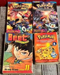 lot 196 image: Pokmon Diamond and Pearl Adventure #s 1 &amp 2, The Complete Pokemon Pocket Guide, &amp Beet The Vandal Buster Volume 11