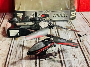 lot 201 image: Black Widow Wireless Indoor Helicopter W Wireless 2 Channel IR Remote
