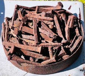 lot 101 image: Huge Lot of AntiqueVintage Used Railroad Spikes
