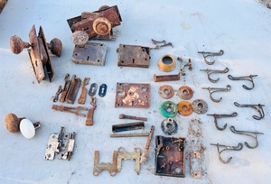 lot 64 image: Large Lot of AntiqueVintage Door Hardware &amp Parts