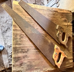 lot 115 image: Two Vintage Handsaws