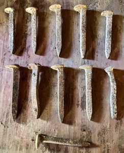 lot 151 image: Lot of Ten AntiqueVintage Railroad Tie Spikes
