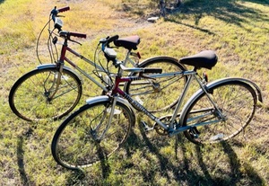 lot 168 image: Rare His &amp Hers Western Flyer Regent 3 Speed Beach Cruiser Bicycle