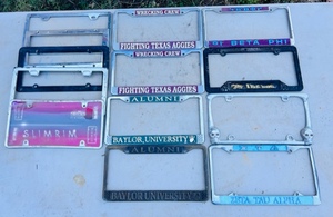 lot 169 image: Thirteen Vintage License Plate Rings