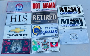 lot 171 image: Eleven PersonalizedNoveltyDealershipFan License Plates