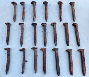 lot 72 image: Twenty Vintage Unused Railroad Spikes