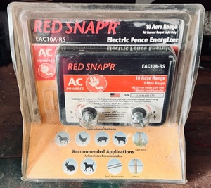 lot 41 image: New Red Snapr Model EAC10A-RS 10 Acre Range Electric Fence Energizer