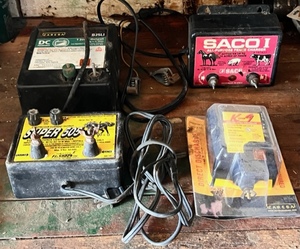 lot 43 image: Zareba Model B25LI -25 Mile, Fi-Shock Super 505 , Saco I -10 Acre Fence Energizers W New Zareba K-9 Electric Fence Controller For Pets, Lawn, &amp Garden