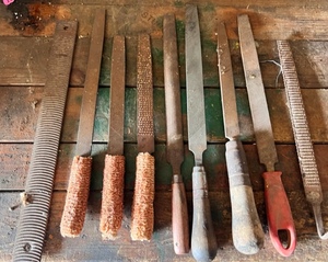 lot 84 image: Lot of Nine AntiqueVintage Metal Files