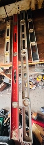 lot 89 image: Four Vintage Aluminum Levels