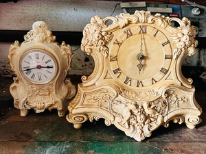 lot 94 image: Two Beautifully Detailed French Provential Style Ceramic &amp Porcelain Clocks
