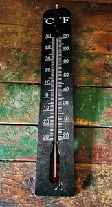 lot 129 image: Vintage Hanging Wall Thermometer
