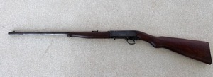 lot 2 image: Remington Model 24 Auto Loading Rifle .22 S or LR cal. Browning Semi-Auto Design - Bottom Eject, Tube Mag. Through Buttstock, 1922-1935