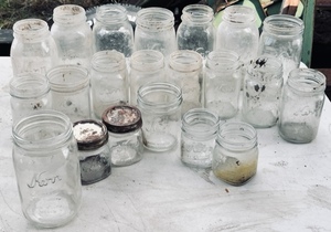 lot 192 image: Lot of 21 Kerr Mason Jars