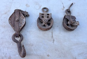 lot 203 image: Three Antique Pullies