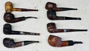 lot 225 image: Lot of Eight Vintage Smoking Pipes