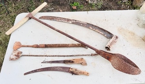 lot 269 image: Lot of Six AntiqueVintage Tools Used Around The Ranch