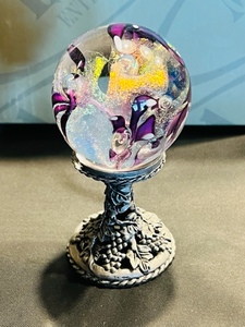 lot 35 image: Lava Enterprises Silhouettes Colorfully Designed Eyeball on Decorative Stand