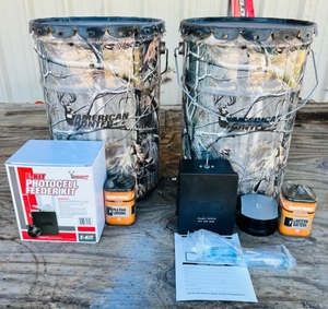 lot 96 image: Two American Hunter Photocell Deer Feeder Kits