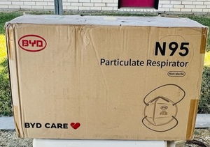 lot 152 image: 180 Count Case of BYD N95 Particulate Respirators