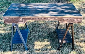 lot 153 image: Unique Distressed Look Desk