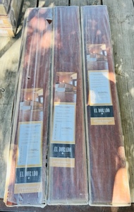 lot 162 image: Three Unopened Packs of El Dorado 12mm x 166mm x 1215mm Carolina Hickory HS Hand-Scraped Board for Laminate Flooring