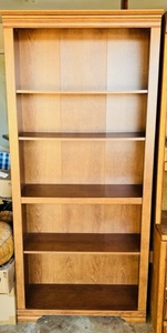 lot 80 image: Six Foot Tall Wooden Book Shelf