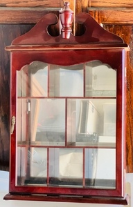 lot 84 image: 21 x 12 12 x 4 Hanging Curio Cabinet