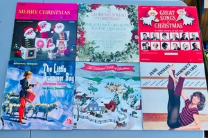 lot 133 image: Six Record Albums - Including 1967 For a Musical Merry Christmas, 1963 The Little Drummer Boy, &amp The Iconic Jane Fondas Workout Record