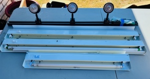 lot 175 image: Hampton Bay LED Track Lights &amp Three Fluorescent Lights Fixtures