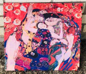 lot 216 image: The Maiden Canvas Art Print by Gustav Klimt