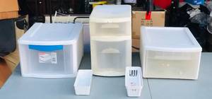 lot 230 image: Three Sterilite Containers WDrawers &amp Two Mini Bins