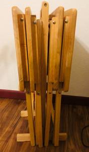 lot 238 image: Four Foldable Wooden TV Trays