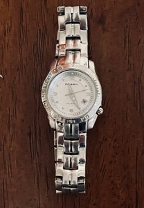 lot 250 image: Womens All Stainless Steel Fossil 10 ATM Watch