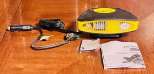 lot 255 image: 12 Volt HeaterFan With Swing-Out Handle For Fast Defrosting - Mounts on Dashboard
