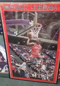 lot 49 image: Michael Jordan Starline poster in new poster frame