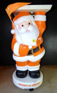 lot 3 image: RARE VINTAGE UNIVERSITY OF TENNESSEE MR. CHRISTMAS ELECTRONIC SANTA SERVING TRAY - MOTORIZED
