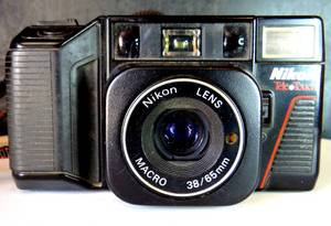 lot 26 image: Nikon Tele Touch AD 3865mm MacroTele Point & Shoot Film Camera